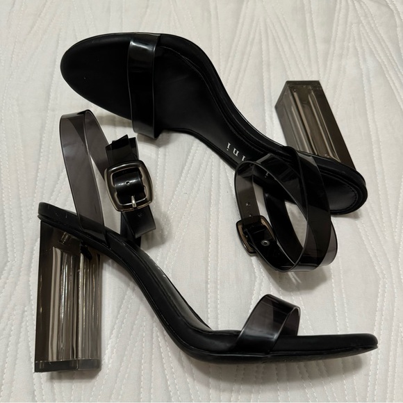 Gianni Bini Shoes - GB Black 3 inch Black/Clear Strap and Heel